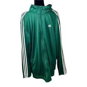 Adidas Climalite Full Zip Dark Green Jacket Men's Size Large